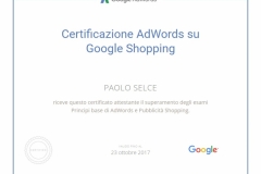 Paolo-Selce-attestato-certificazione-Google-ADWORDS-shopping